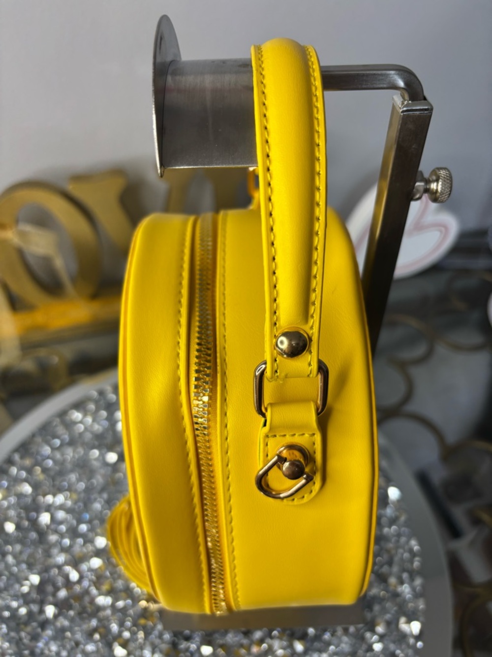 Yellow Citrus Round Crossbody Bag - Picture 8 of 12